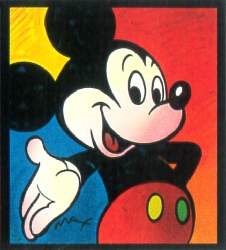 ディズニーアニメーションの絵画作品　タイトルは、ミッキースウィートⅠ